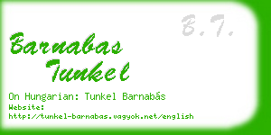 barnabas tunkel business card